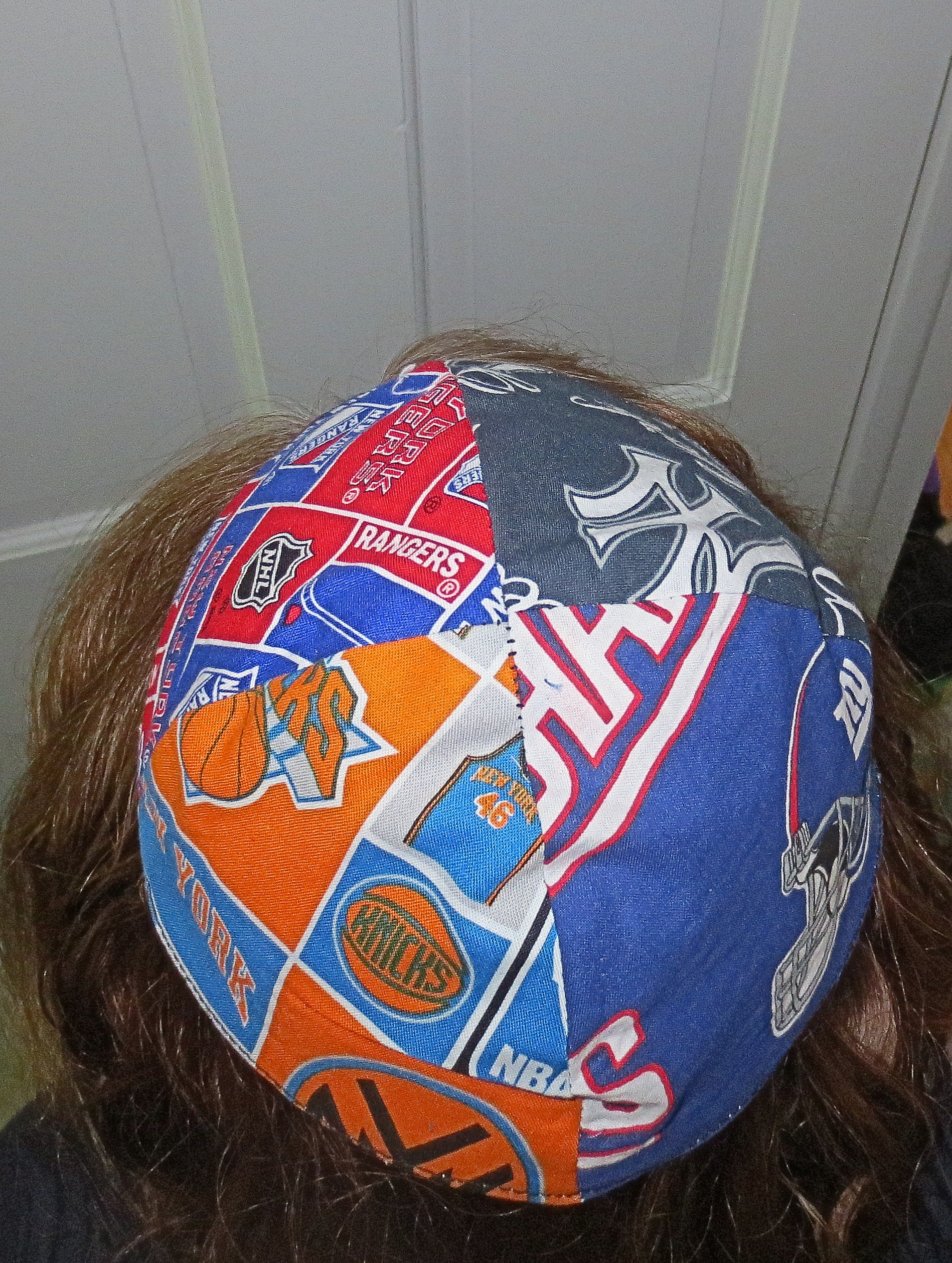 pro sports teams kippah or yarmulke 4 teams per kippah, nfl nhl nba mlb ny1