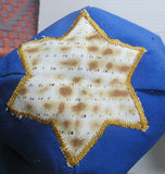 star of david kippah or yarmulke matzah / royal blue