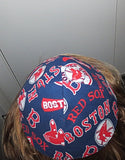major league baseball kippah or yarmulke red sox blue background