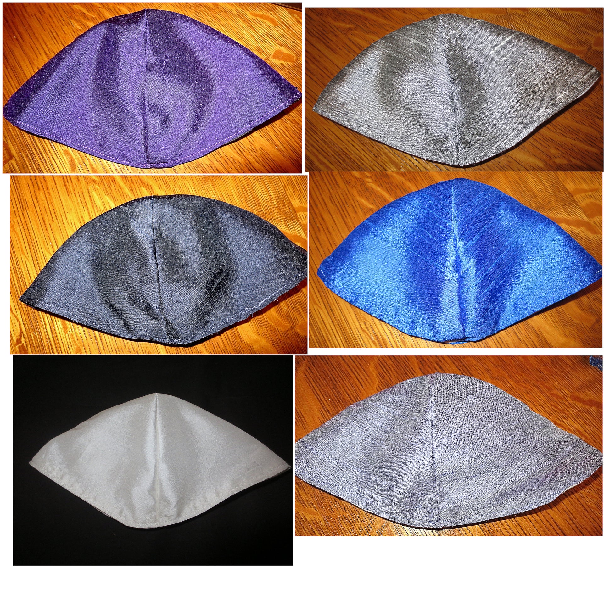 silk dupioni plain colors cotton kippah or yarmulke