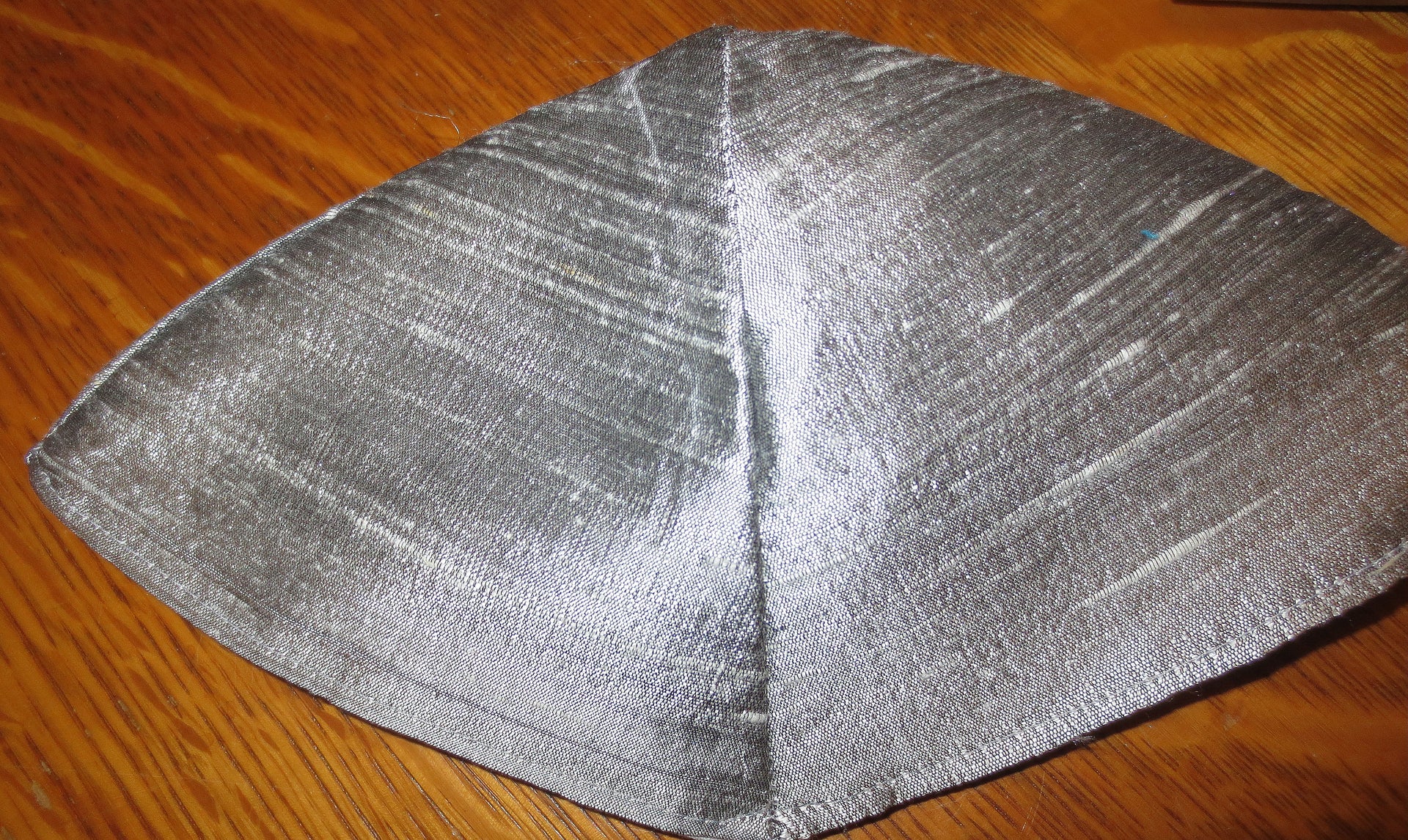 silk dupioni plain colors cotton kippah or yarmulke silver