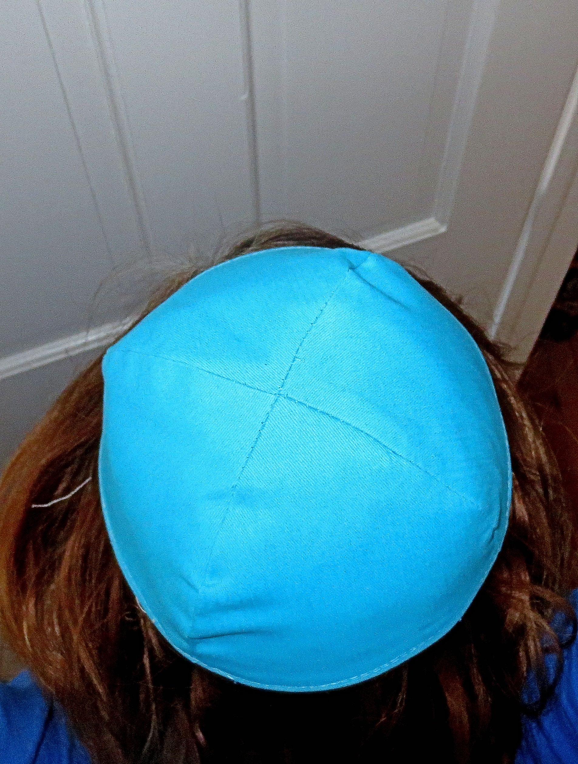 plain colors cotton kippah choice of main colors yarmulke turquoise blue