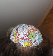 saucer kippah reversible select pattern both sides superheros & friends