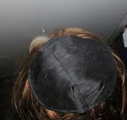 silk small kippah black