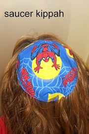 saucer kippah reversible select pattern both sides superheros & friends