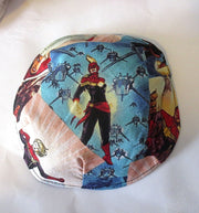 saucer kippah reversible select pattern both sides superheros & friends