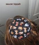 saucer kippah reversible select pattern both sides animals cats