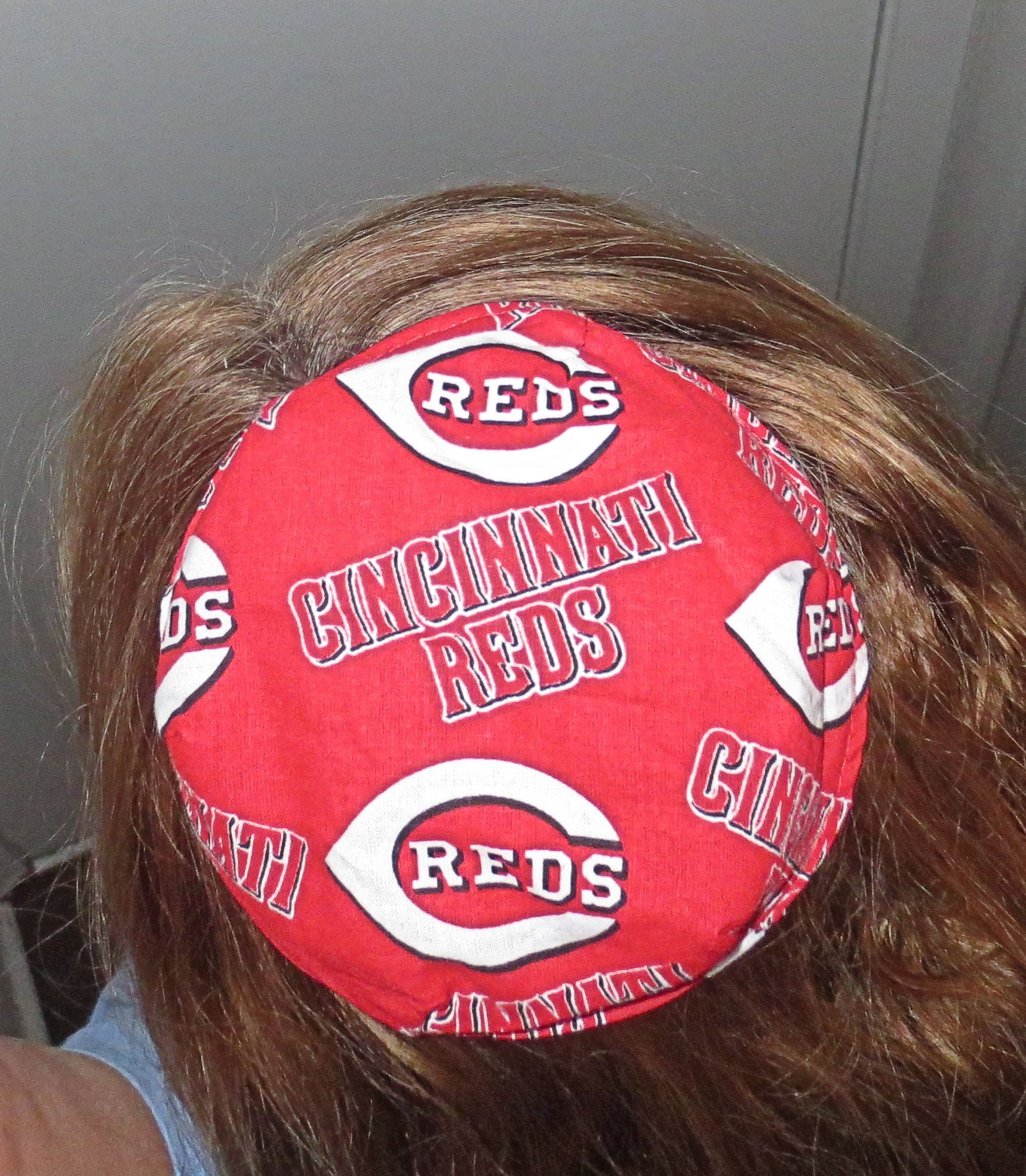 saucer reversible kippah or yarmulke major sports teams mlb cincinnati reds