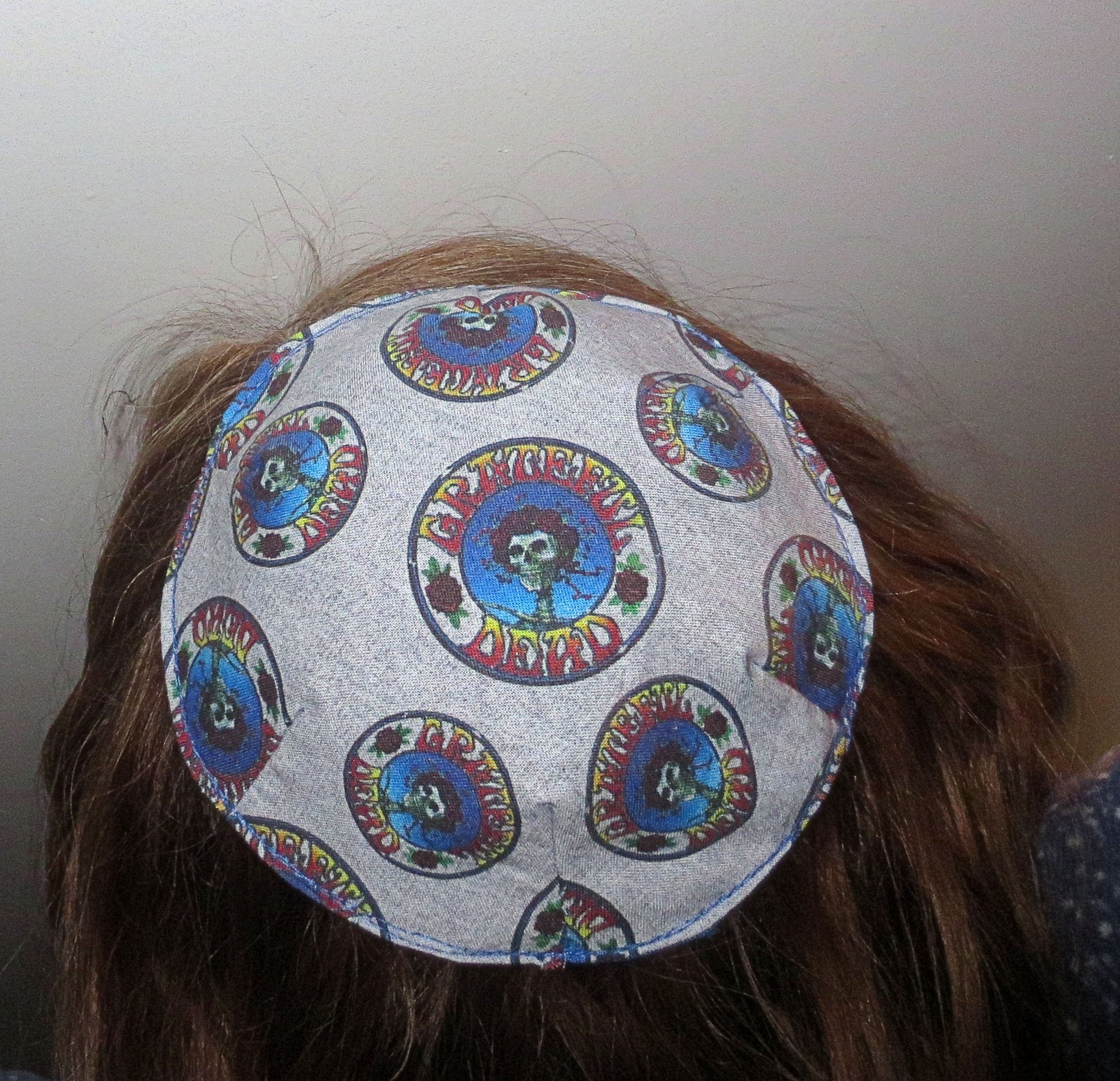 saucer kippah reversible yamaka music theme musical instruments the grateful dead