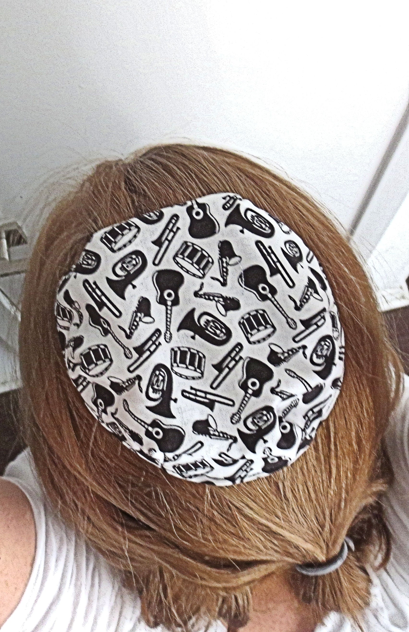 saucer kippah reversible yamaka music theme musical instruments