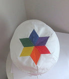 lgbtq pride kippah embroidered rainbow star of david yarmulke