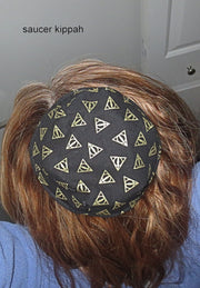 harry potter kippah or yarmulke hp deathly hallows / saucer style