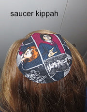 harry potter kippah or yarmulke hp friends square / saucer style