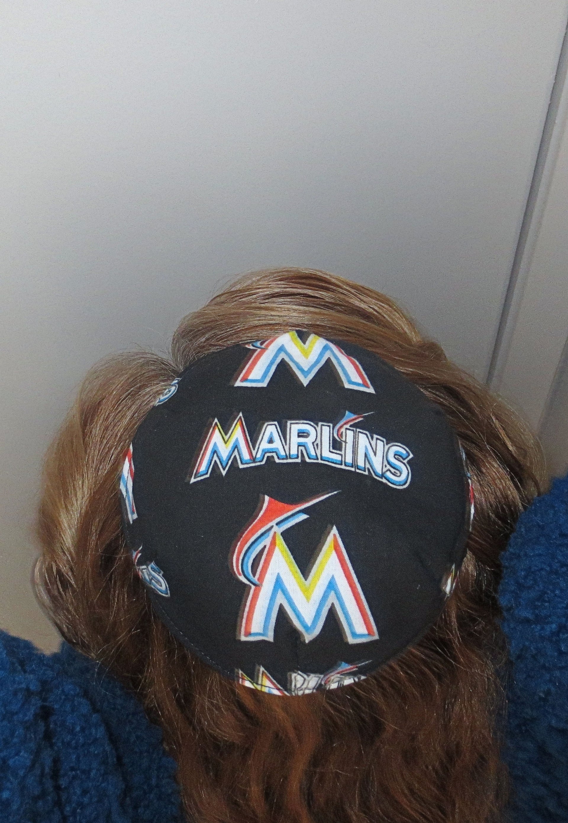 saucer reversible kippah or yarmulke major sports teams mlb miami marlins