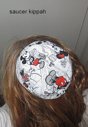 saucer kippah reversible select pattern both sides superheros & friends