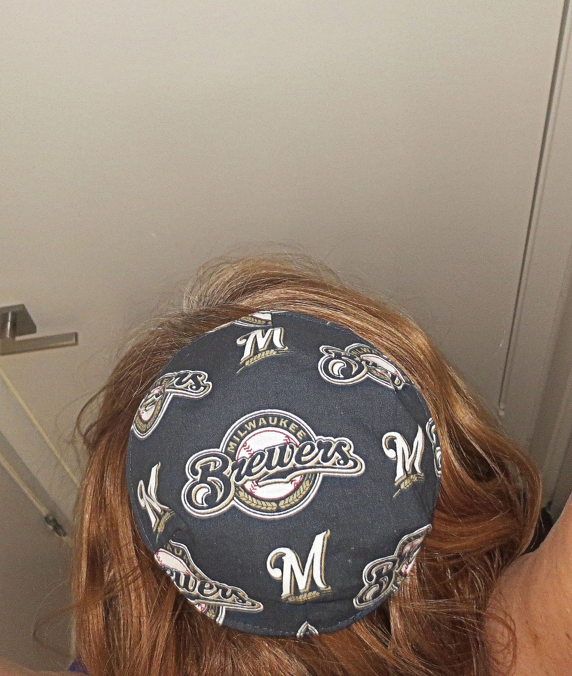 saucer reversible kippah or yarmulke major sports teams mlb milwaukee brewers