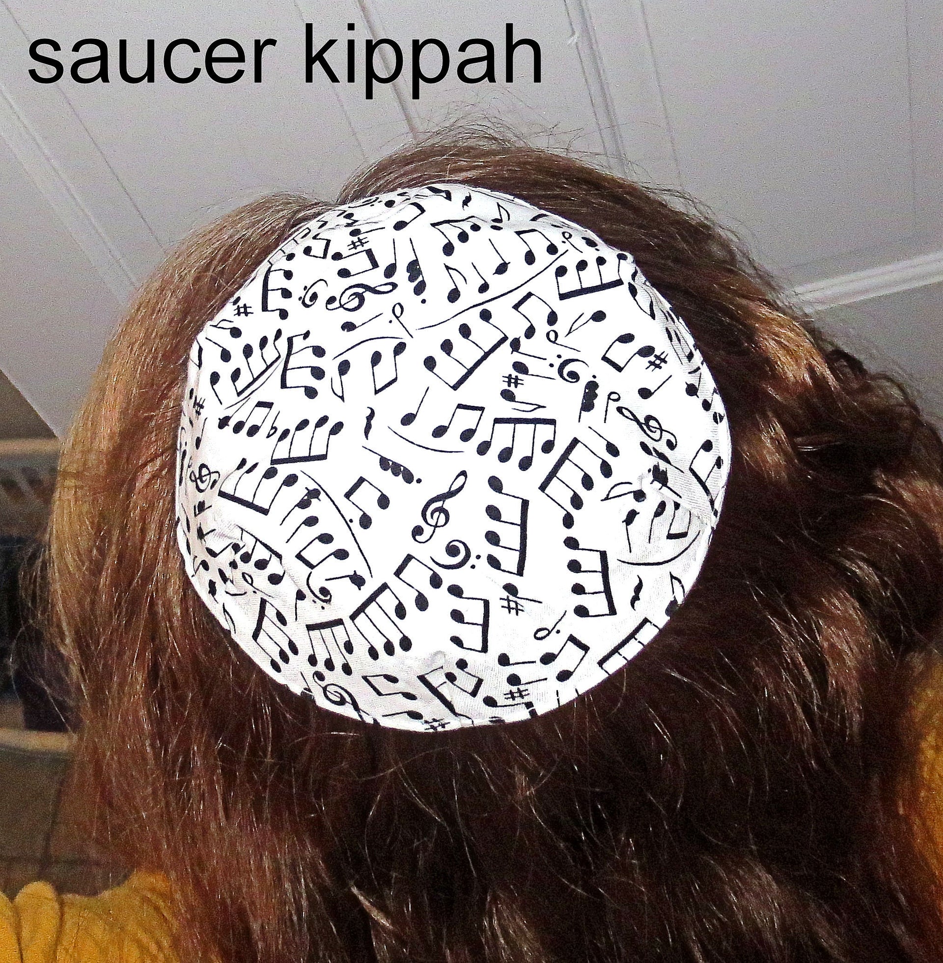 saucer kippah reversible yamaka music theme musical instruments