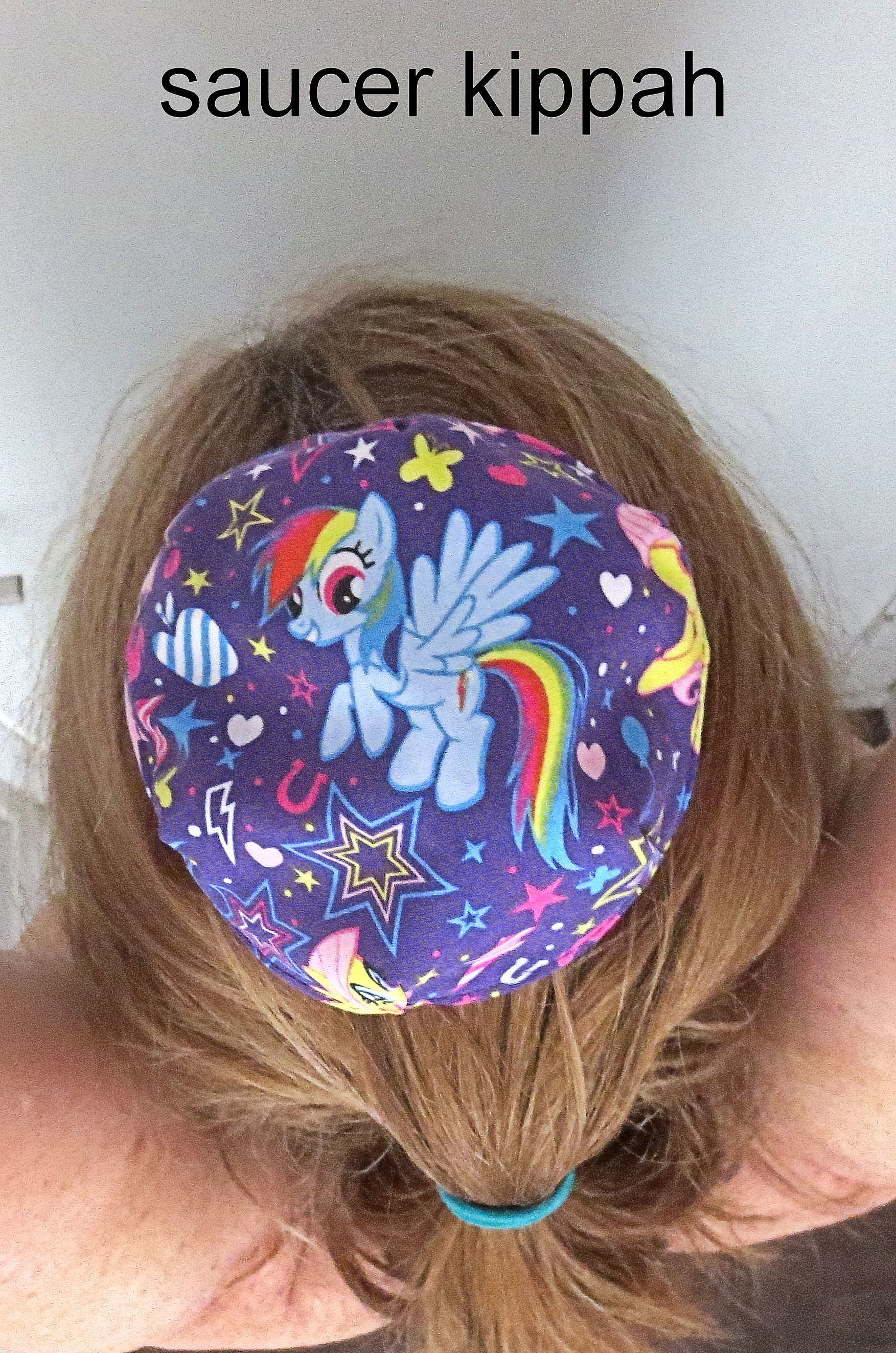 saucer kippah reversible select pattern both sides superheros & friends my little pony