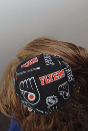 hockey team saucer reversible kippah or yarmulke major sports teams nhl philadelphia flyers