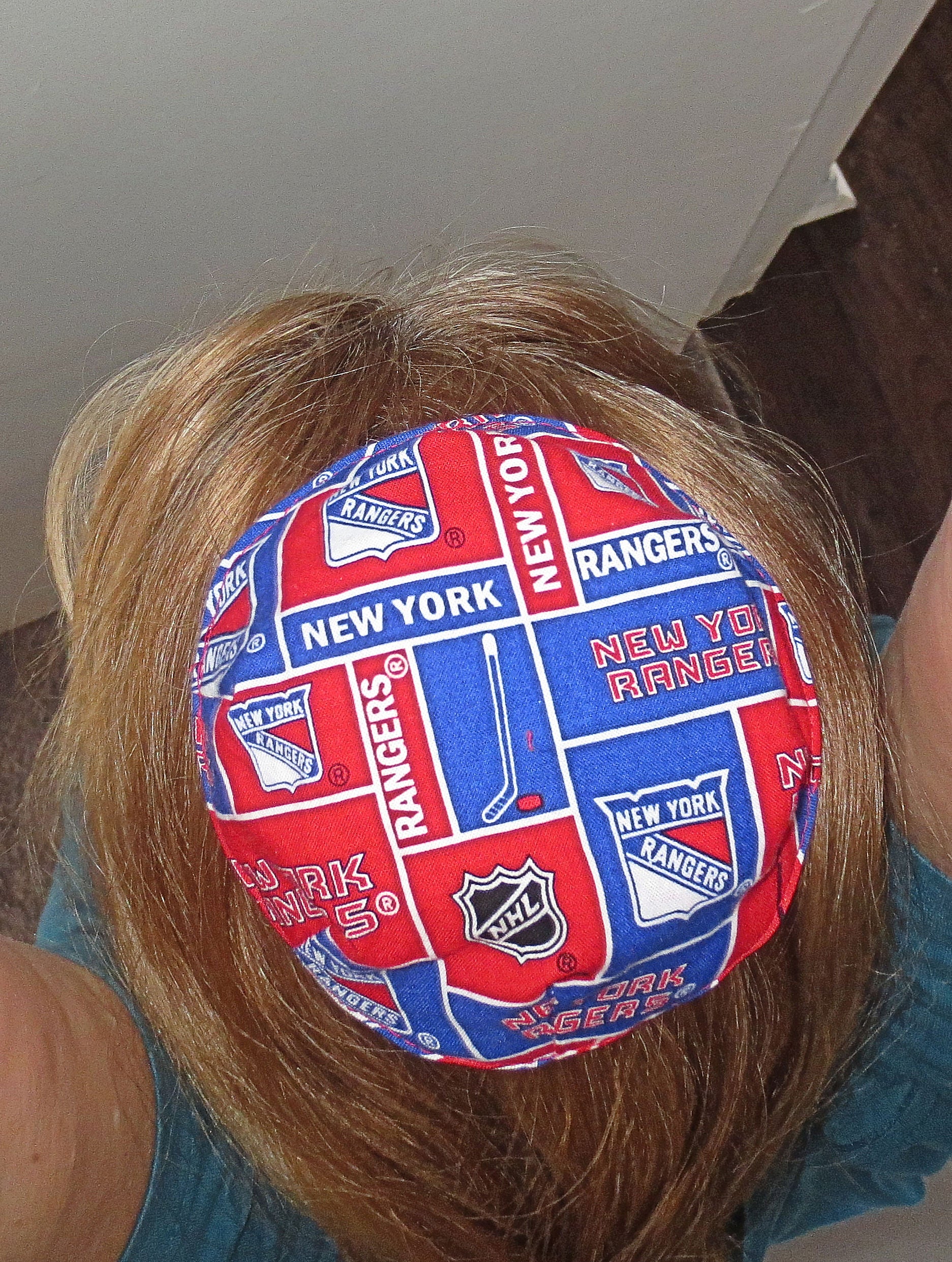 hockey team saucer reversible kippah or yarmulke major sports teams nhl ny rangers