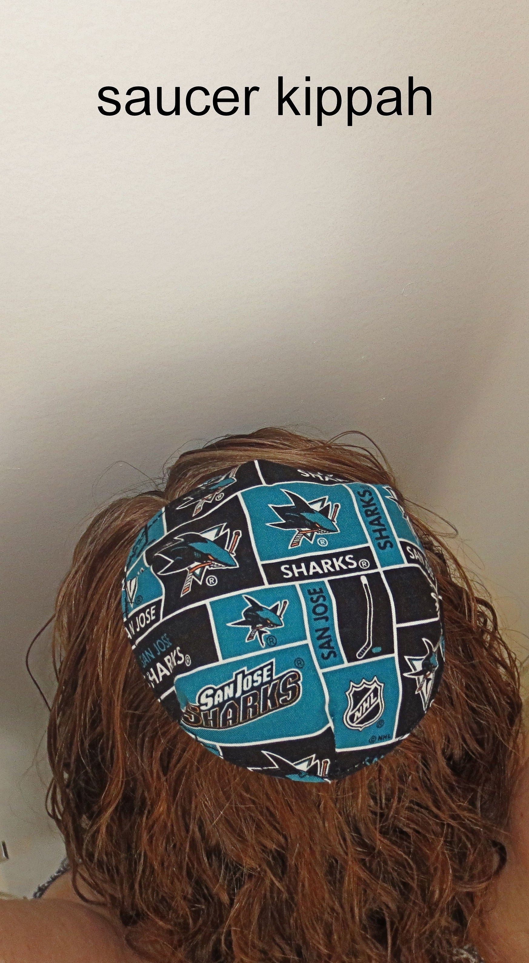 hockey team saucer reversible kippah or yarmulke major sports teams nhl san jose sharks