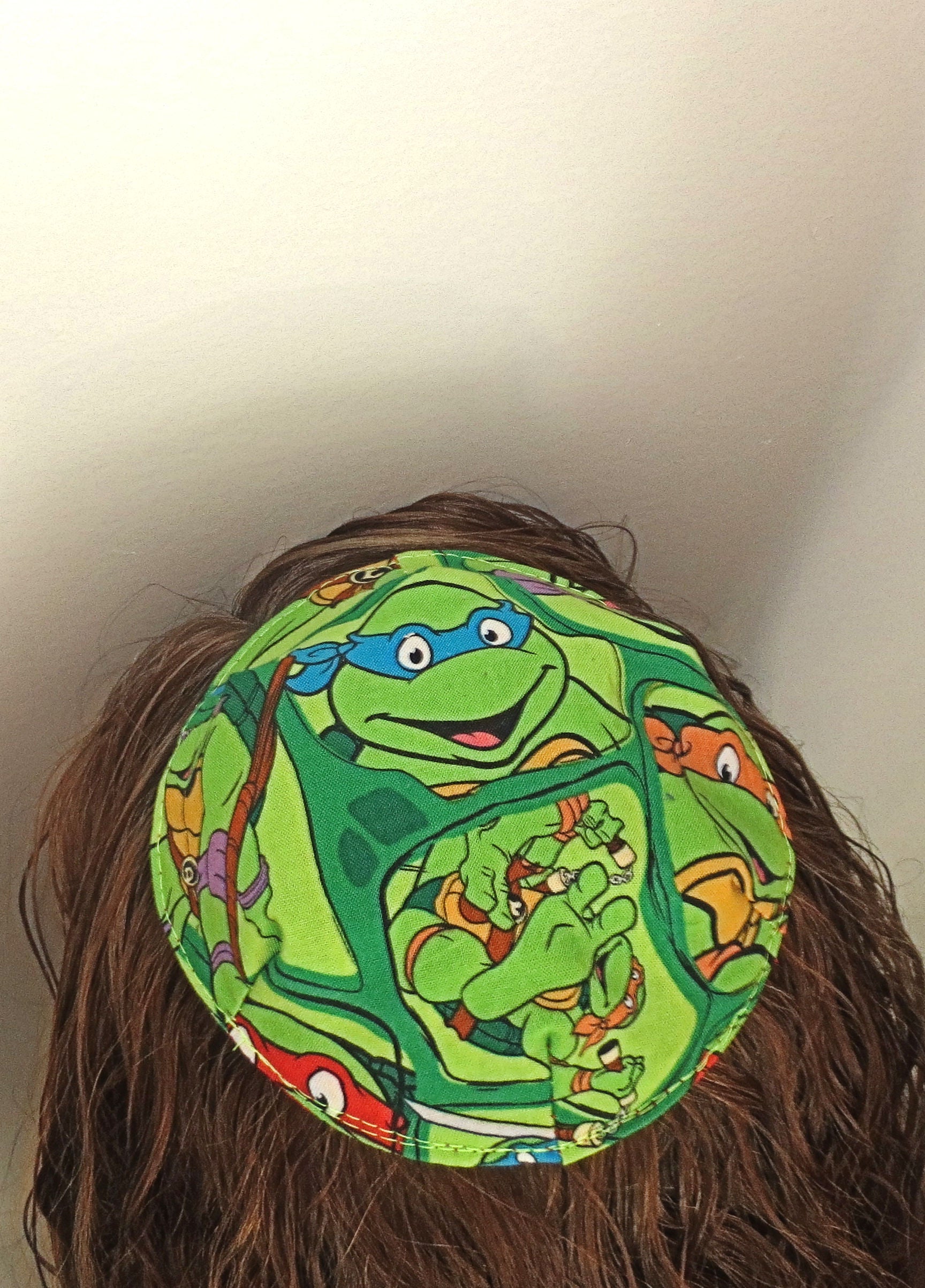 saucer kippah reversible select pattern both sides superheros & friends teenage mutant ninja turtles