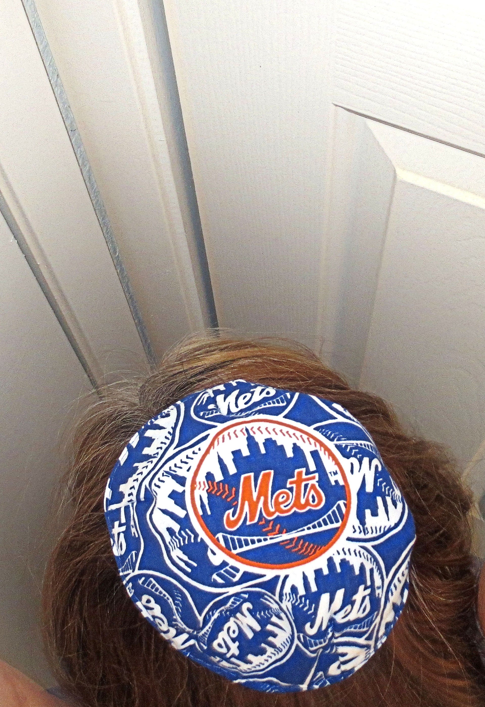 saucer reversible kippah or yarmulke major sports teams mlb new york mets blue