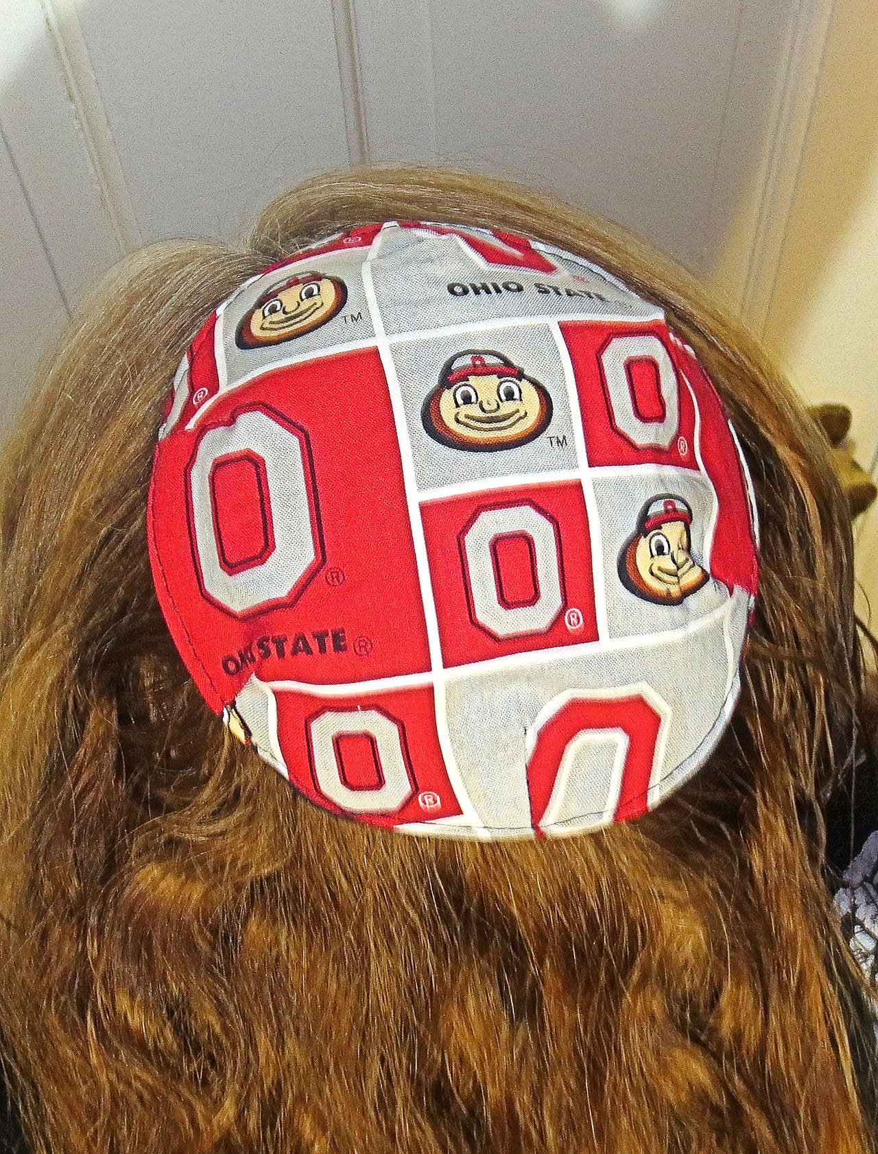 saucer reversible kippah or yarmulke college university teams ohio state