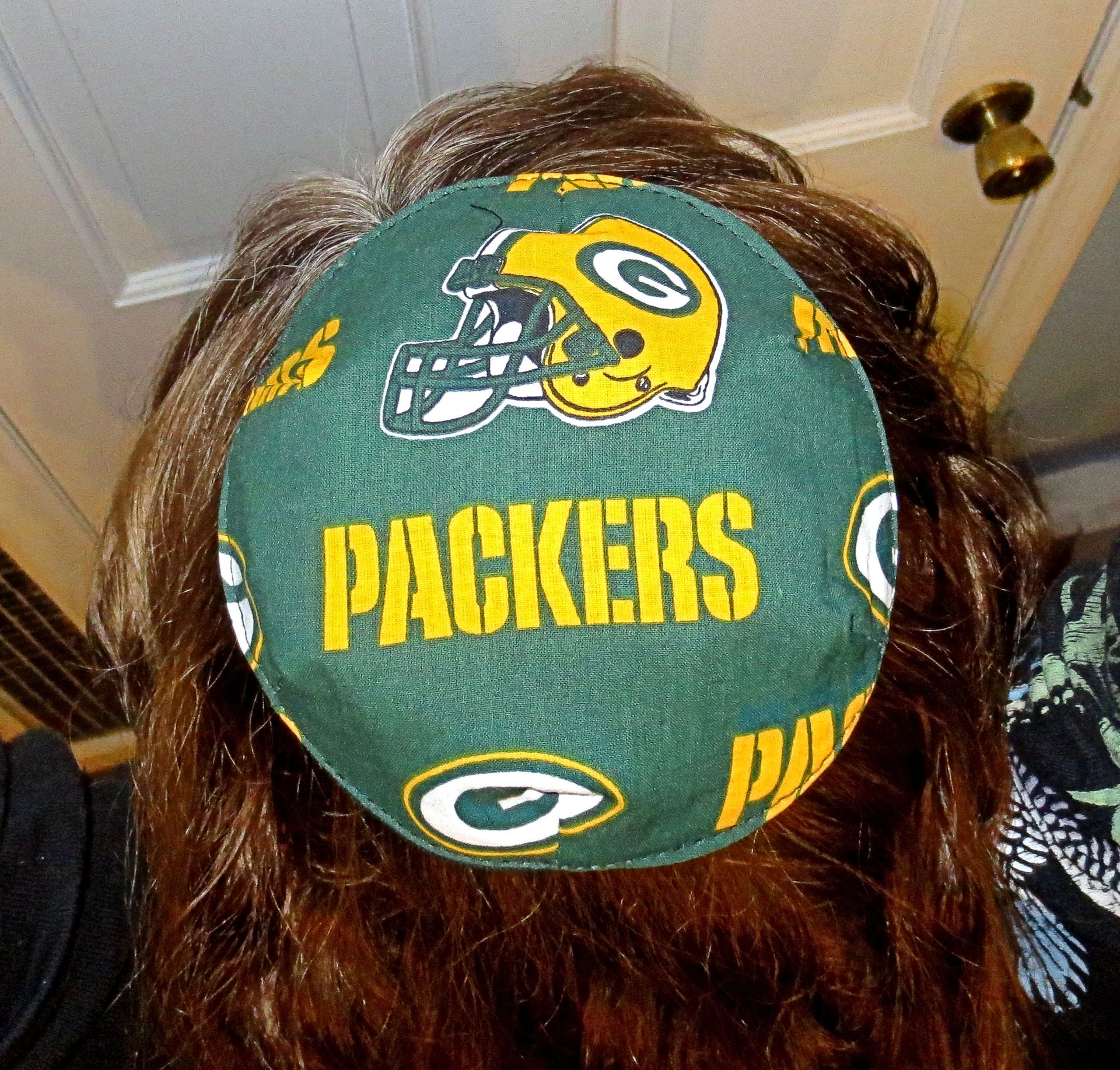 nfl saucer reversible kippah or yarmulke major sports teams nfl green bay packers