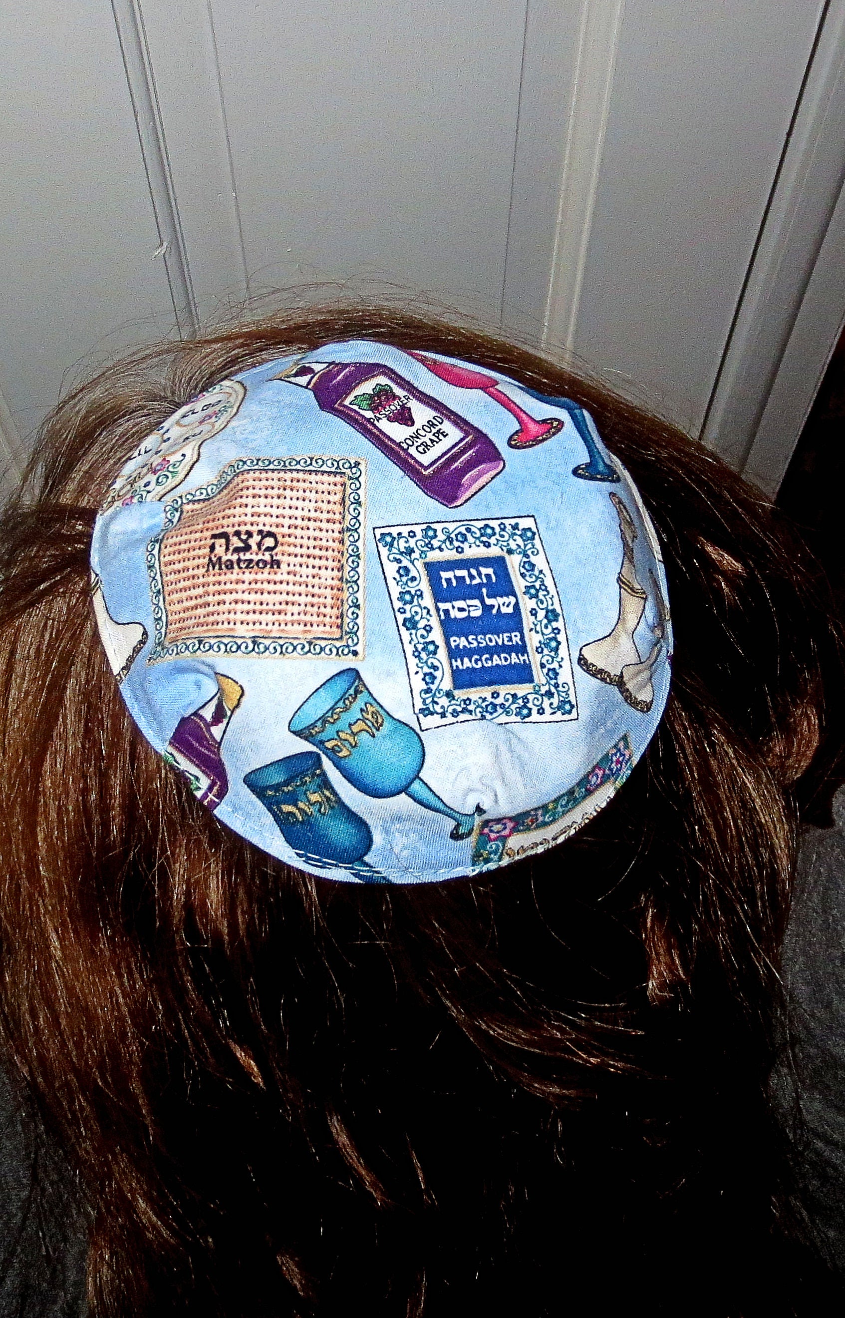 Kippah Seder symbols