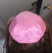 silk small kippah pink