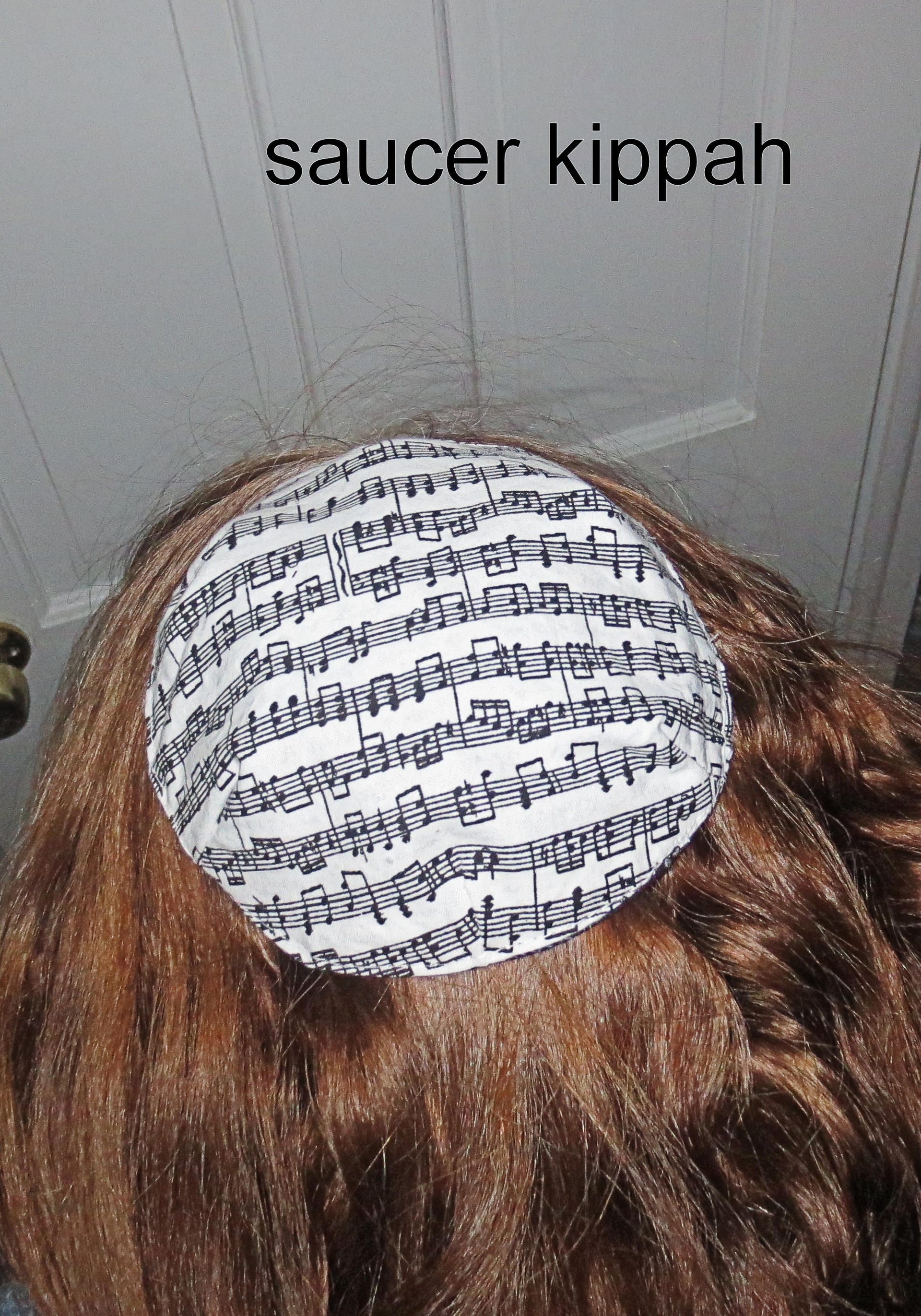 saucer kippah reversible yamaka music theme musical instruments