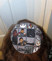 saucer kippah reversible select pattern both sides star wars star wars vii chewbacca & friends