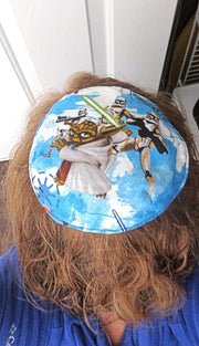 saucer kippah reversible select pattern both sides star wars clone wars yoda