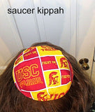 saucer reversible kippah or yarmulke college university teams