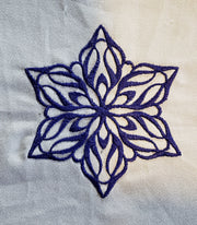 elegant embroidered star of david kippah or yarmulke