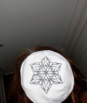 elegant embroidered star of david kippah or yarmulke