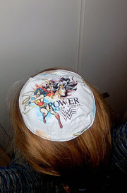 saucer kippah reversible select pattern both sides superheros & friends