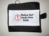 insulin pens medical alert label insulated holder carrier bag white label embroidered none