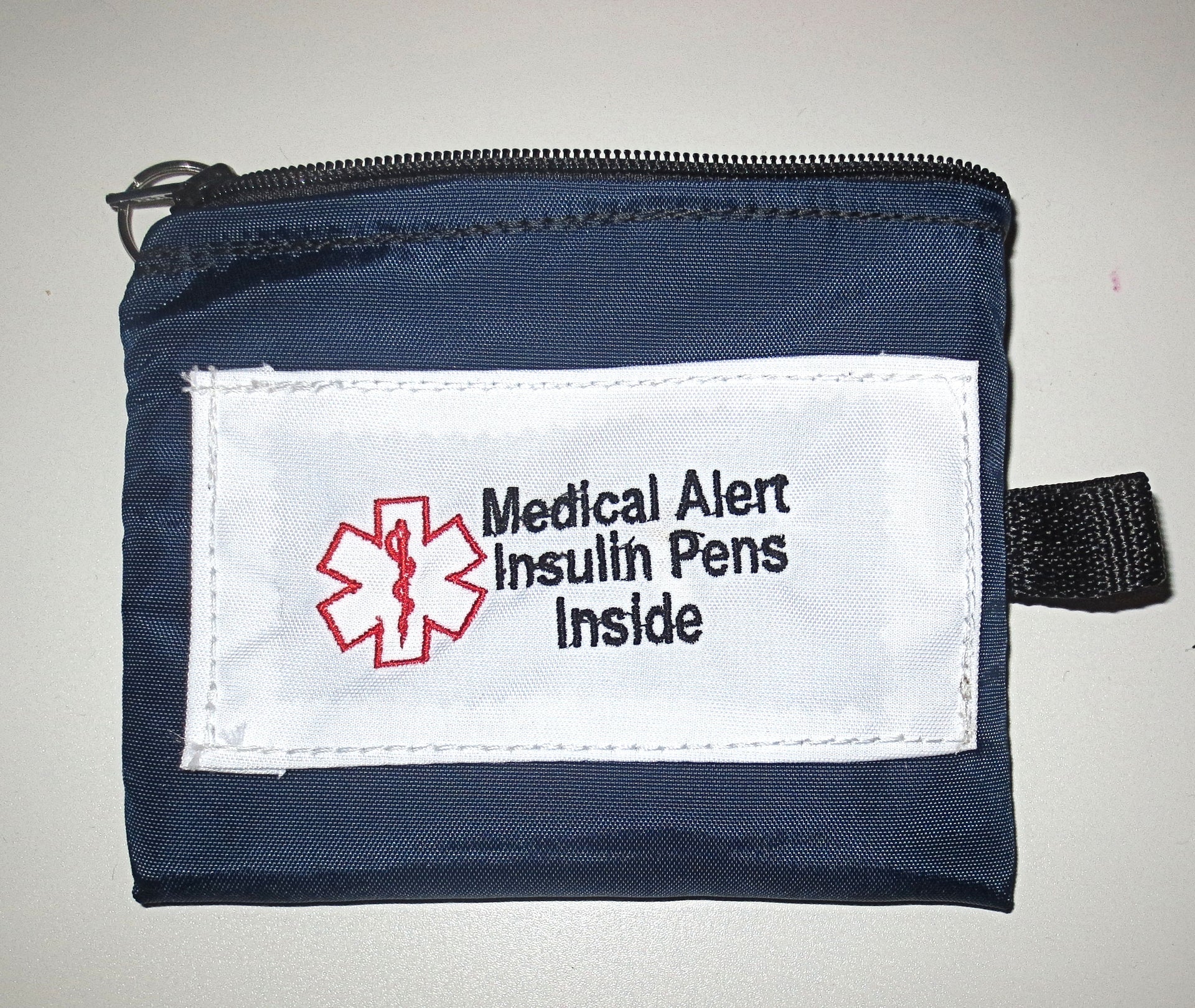 insulin pens medical alert label insulated holder carrier bag white label embroidered