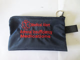 adrenal insufficiency medical alert zippered bag for addison's disease medications (not insulated)