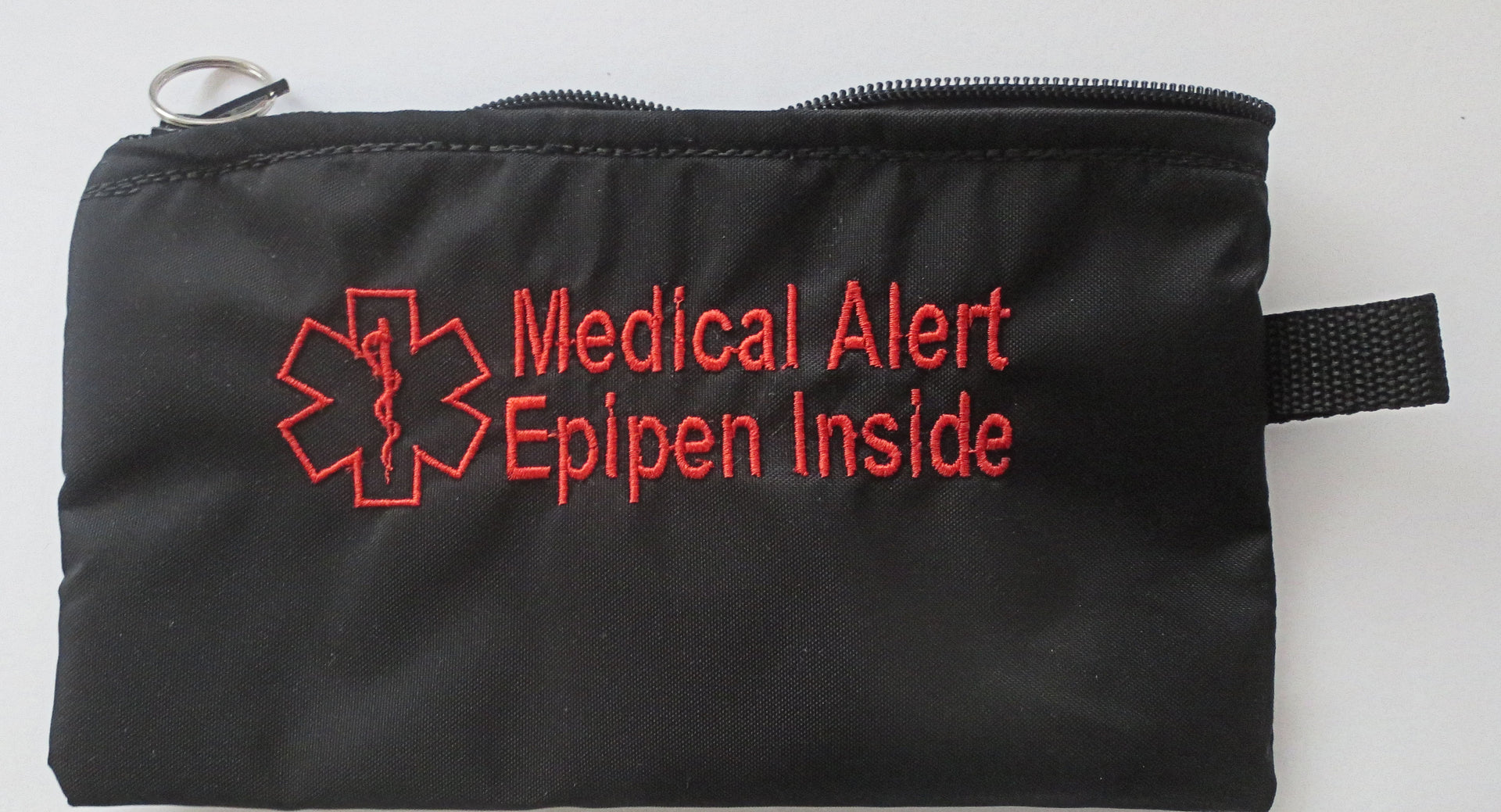 epipen ® medical alert label insulated holder carrier bag embroidered