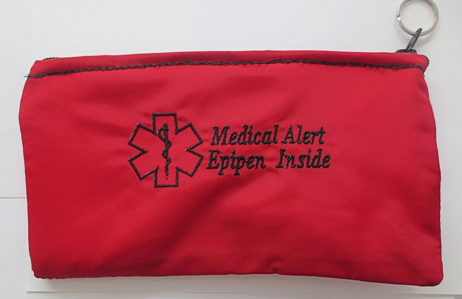 epipen ® medical alert label insulated holder carrier bag embroidered