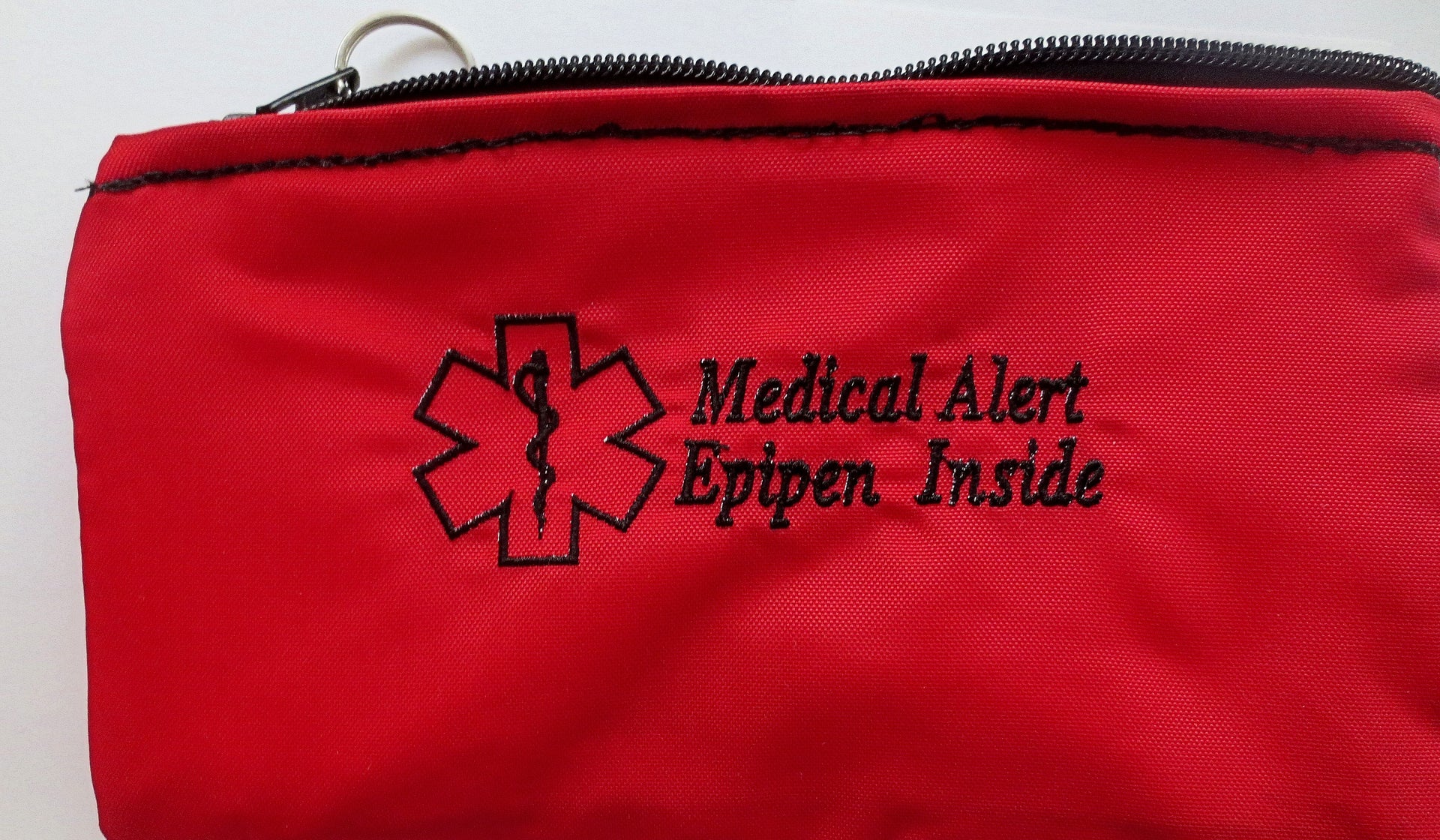 epipen ® medical alert label insulated holder carrier bag embroidered