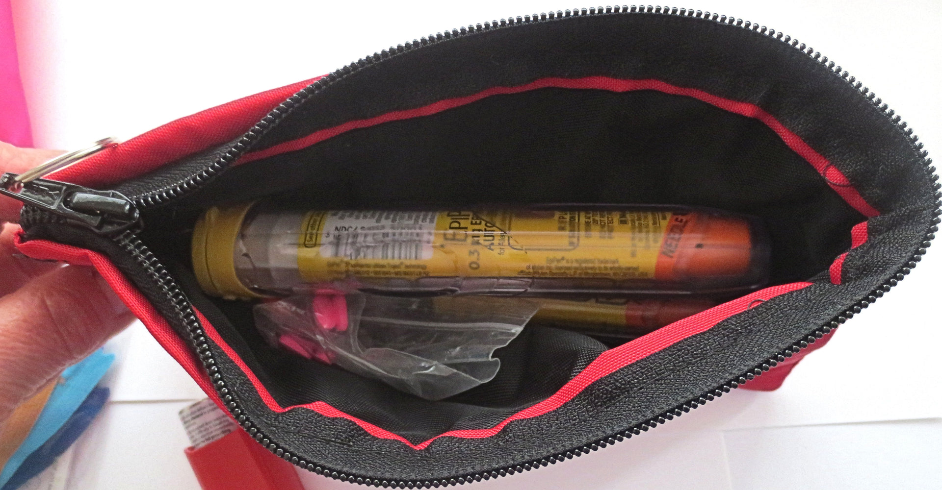 epipen ® medical alert label insulated holder carrier bag embroidered