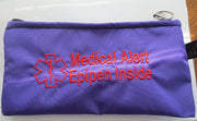 epipen ® medical alert label insulated holder carrier bag embroidered