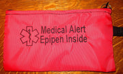 epipen ® medical alert label insulated holder carrier bag embroidered