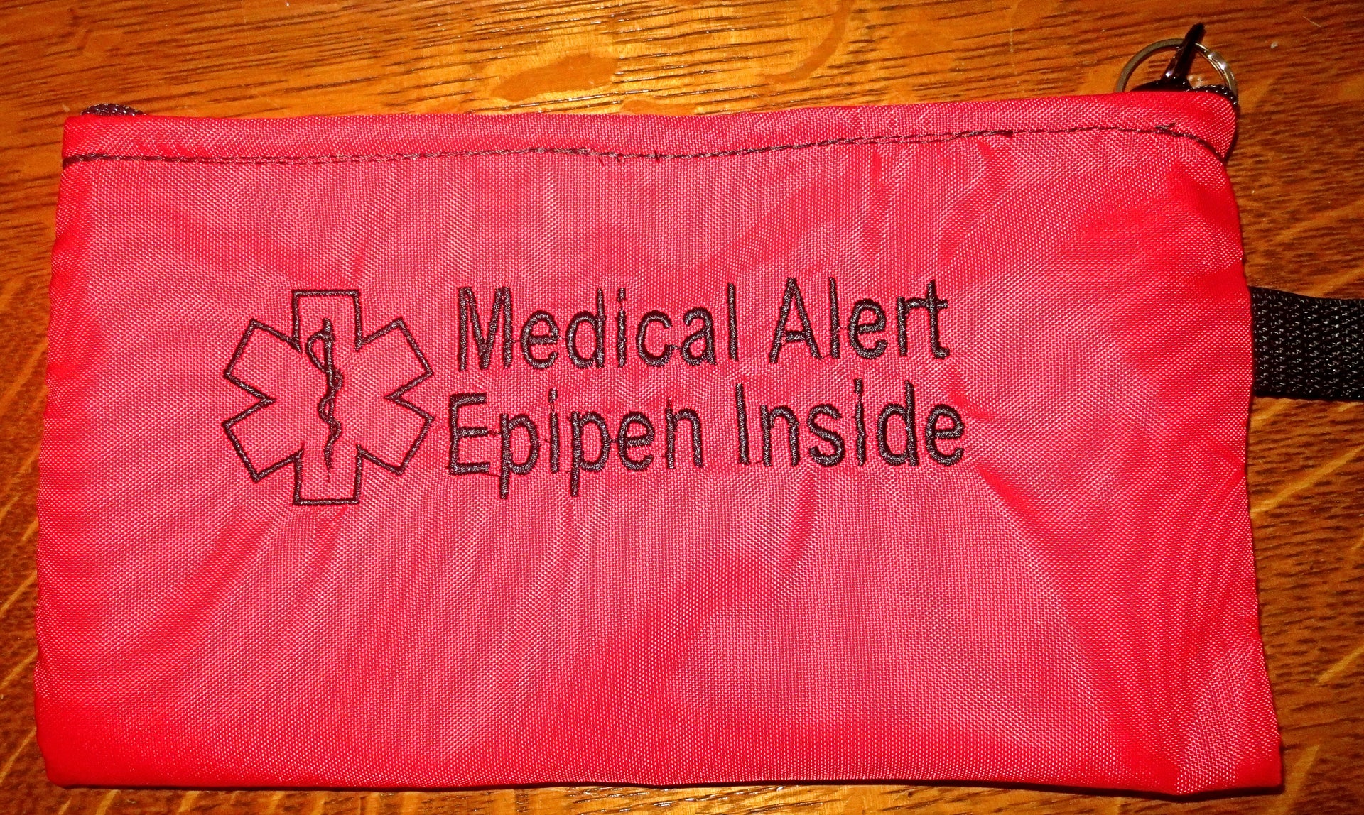 epipen ® medical alert label insulated holder carrier bag embroidered