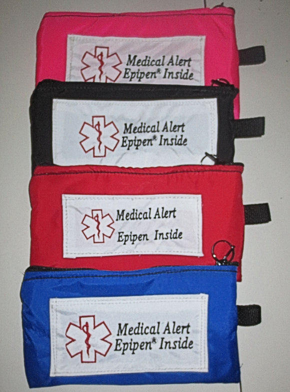 epipen case toss in your bag zippered epinephrine insulated case with medical alert label, options