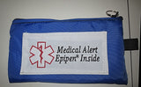 epipen case toss in your bag zippered epinephrine insulated case with medical alert label, options royal blue / none